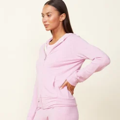 MONROW Supersoft Zip Up Hoody PINKLAVENDER Fashion